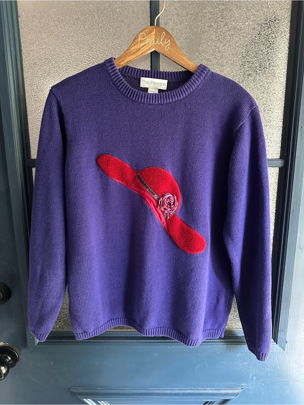 The Red Hat Society Purple Knit Sweater